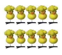 10Pcs Cartoon Giallo Anatra Clip Per Capelli Con Fiori Disegni Per Bambini Adolescenti E Donne Peluche Hairpin Accessori Per Capelli