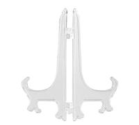 10pcs Cavalletti Plastica Piatto Pieghevole Titolari Cavalletti O Piatto Cornice Decorativa Podio Rack per Matrimoni Compleanni Decorazione Tavole Piedistalli espositivi (17.5cm)