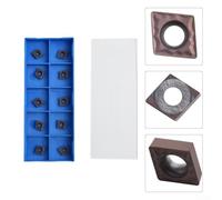 10PCS CCMT060204-HMP Inserti di tornitura in carburo con rivestimento PC9030 per alesatura in acciaio inossidabile, compatibili con CCMT21.51-HMP, industriali per CNC Machi