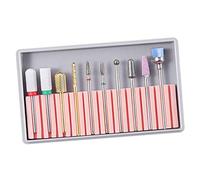 10pcs Ceramica Chiodo Drill Bit Rettifica Lucidatura Testa Spazzola di Pulizia Set BH-08