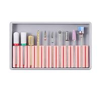 10pcs Ceramica Chiodo Drill Bit Rettifica Lucidatura Testa Spazzola di Pulizia Set BH-08