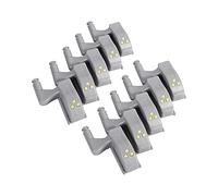 10PCS Cerniera LED Sensore Luce Universale per Armadio da Luci a LED Notturna (Bianco Caldo)