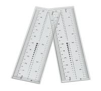 10pcs Chiodi Finti Chiari Acrilici Che Misurano il Righello Trasparente per Unghie Portatile Professionale in PVC, Misurazione Trasparente Misurazione del Chiodo Flessibile