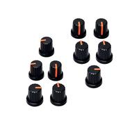 10Pcs Chitarra Potenziometro Manopola 6mm Zigrinato Foro Albero Controllo del Volume Lifier Sostituzione Albero Foro Amplificatore Manopola Strumenti Elettronici Accessori