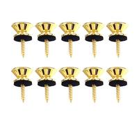 10Pcs Chitarra Strap Serrature Metallo Chitarra Strap Pulsanti Blocco End Pin Elettrico Basso Chitarra Sicurezza Straplocks Enduring Metallo Chitarra Strap Bottoni