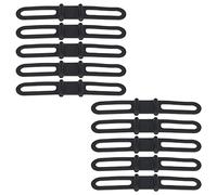 10Pcs Cinghie di Montaggio Della Bicicletta Bici Cinturino In Silicone Della Bicicletta Cinturino Elastico In Silicone Accessori Della Bici per Torcia Del Telefono Mobile Nero