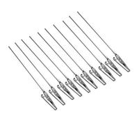 10pcs clip Electric Wire Test di coccodrillo metallo alligator 4.7" Lunghezza non isolati morsetti a connettore elettrico Kit barra di messa a terra terminale