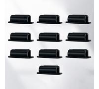 10PCS Clip per Penna in Silicone, Dimensioni 5.5x2x1.7cm, Nero, per Ufficio