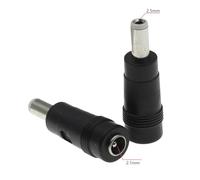 10PCS Connector For Dc Power Adapter Connector Conversion Head Jack Female Socket 5.5 * 2.1mm Turn To Male 5.5 * 2.5mm