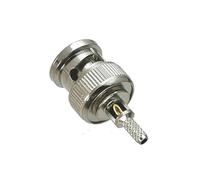 10Pcs Connettore BNC Spina Maschio Finestra A Crimpare for RG316 RG174 LMR100 Cavo 50ohm Adattatore RF Coassiale