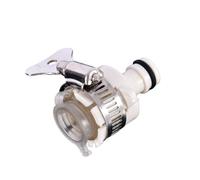 10PCS Connettore per Tubo da Giardino in Plastica Adattatore Multifunzione per Pistola ad Acqua Raccordo per Rubinetto 1/2" 3/4" Connettore Nipple con Anello a Perline(White)