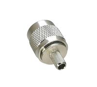 10Pcs Connettore RP-TNC Maschio Martinetti A Crimpare RG58 RG142 LMR195 RG400 Cavo Adattatore RF Coassiale 50ohm Ottone