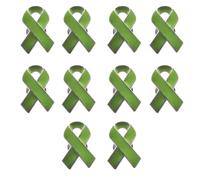 10pcs Consapevolezza Risvolto Pin Nastro Spilla Cancro Al Seno Assistenza Sanitaria Distintivi Benessere Pubblico Accessori Gioielli Spille Nastro di Consapevolezza, Misura unica, come descritto