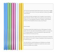 10Pcs Copertine per Rapporti,Cartelline Trasparenti,A4 Rapporto Copertina, Plastica Copertine Rilegatura con Barra Scorrevole,Cartelline Raccoglitore per Casa Scuola Ufficio Documenti Organizer
