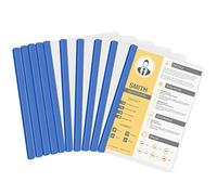 10pcs Copertine Trasparenti per Rapporti, A4 Rapporto Copertina, Plastica Copertine Rilegatura con Barra Scorrevole per Organizzatore di File Ufficio Documenti. Tenere Fino a 40 Fogli (Blu)