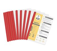 10pcs Copertine Trasparenti per Rapporti, A4 Rapporto Copertina, Plastica Copertine Rilegatura con Barra Scorrevole per Organizzatore di File Ufficio Documenti. Tenere Fino a 40 Fogli (rosso)