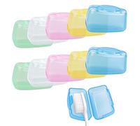 10Pcs Coprispazzolino da viaggio Coprispazzolino da viaggio Coprispazzolino portatile Custodia protettiva per spazzolino da denti per viaggi, casa, viaggi d'affari, campeggio e scuola (5 colori)