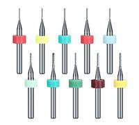 10pcs Corn End Mill 0.5-3.175mm Carburo PCB Milling Cutter 3.175mm Gambo Macchina for Incidere di CNC Fresa(10pcs 1.9mm)