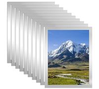 10pcs Cornici Magnetiche A4 Adesive,Informazioni Cornici Argento,Cornice Magnetica Autoadesiva,Magnetic Frames Morbida Impermeabile in PVC,Pieghevole Cornice Portadocumenti,per Poster,Avvisi, Dipinti