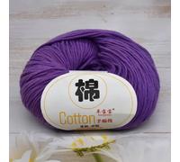 10pcs Cotone Lana Morbido Pettinato Mano Maglia Uncinetto 50g 125m/125m