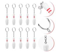 10pcs Creative Bowling Shape Keychains Mini Keepsakes Keeping Match Match