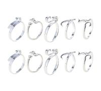 10pcs Crochet Anelli Set Filati Regolabile Anelli di Tensione Anelli Eleganti All'uncinetto Accessori Dito Per Gli Appassionati di Lavoro A Maglia Accessorio di Tessitura, Misura unica, come descritto