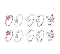 10pcs Crochet Anelli Set Regolabile Tensione Filato Anelli Uncinetto Strumento Per La Tessitura A Mano Versatile Crochet Forniture Per Maglia E Uncinetto Strumento, Misura unica, come descritto, come