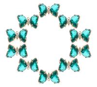 10pcs Crystal Glass Butterfly Ciondolo Ciondolo a farfalla Collana che produce