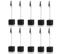 10pcs Cube Base Memo Holder Foto Picco Nota Clip Office Memo Clips (nero)