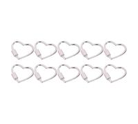 10Pcs Cuore Moschettone Portachiavi Clip Per Borsa Chiave Fibbie di Fissaggio Moschettone Metallo Clip Con Vite di Blocco Per Escursioni
