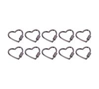 10Pcs Cuore Moschettone Portachiavi Clip Per Borsa Cinghia Fibbie Fissaggio Metallo Moschettone Clip Con Vite Per Escursionismo Metallo Vite Cuore Portachiavi