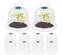 10pcs Cupole di umidità - Clooches in serra chiara, costruzione di plastica robusta | Copertine di diffusione da giardinaggio all'aperto, strumenti amichevoli per verdure, fiori, sfa