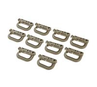 10pcs D-ring tattico molle di bloccaggio tessitura fibbia moschettone arrampicata gancio fango
