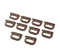 10pcs D-ring tattico molle di bloccaggio tessitura fibbia moschettone arrampicata gancio marrone