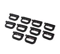 10pcs D-ring tattico molle di bloccaggio tessitura fibbia moschettone arrampicata gancio nero