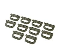 10pcs D-ring tattico molle di bloccaggio tessitura fibbia moschettone arrampicata gancio verde