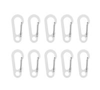 10Pcs D-Shape Molla Clip Moschettone Gancio In Acciaio Inox Gancio Molla Moschettone Clip Per Campeggio Escursionismo Zaino Cintura Snap