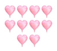 10pcs da 10 pollici in alluminio palloncini in alluminio palloncini di elio sigillanti automatici per decorazioni per il compleanno del matrimonio oro rosso argento rosso chiaro (Rosa)