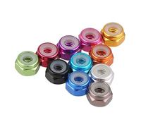 10pcs Dado di bloccaggio in alluminio M2 M3 M4 M5 M6 Dado di bloccaggio con inserto esagonale in nylon Dadi autobloccanti for parti di modelli RC (Color : Golden_M4)