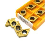 10PCS DCMT11T304 DCMT11T308 DCMT070204 VP15TF US735 UE6020 Utensili for tornitura interna Inserto in metallo duro DCMT Utensili for tornio in metallo Inserti(DCMT11T308 US735)