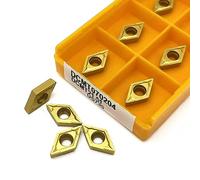 10PCS DCMT11T304 DCMT11T308 DCMT070204 VP15TF US735 UE6020 Utensili for tornitura interna Inserto in metallo duro DCMT Utensili for tornio in metallo Inserti(DCMT070204 US735)