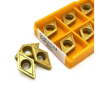 10PCS DCMT11T304 DCMT11T308 DCMT070204 VP15TF US735 UE6020 Utensili for tornitura interna Inserto in metallo duro DCMT Utensili for tornio in metallo Inserti(DCMT11T304 US735)