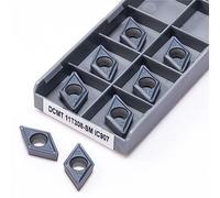 10pcs DCMT11T304 Lavorazione di alta qualità Utensile for tornitura in metallo CNC DCMT 11T304 Inserto in metallo duro DCMT11T308-SM esterno IC907 IC908(DCMT11T304-SM IC908)