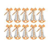 10Pcs Deck Ancoraggi Piolo Antivento Ossa di Pesce Tenda Pali Con Fibbie A Molla Ancore Corda Portatile Per Campeggio Esterno Tavole Tavole Da Tenda Pali Con Fibbie A Molla Accessori Tenda Da