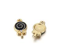 10pcs Della Lega Dello Smalto Della Caramella Dello Zucchero Lollipop Pendenti E Ciondoli In Metallo Per Il Braccialetto Fai Da Te Orecchino Monili Che Fanno Del Mestiere Del Pendente Accessori Practi