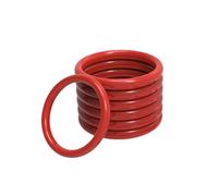 10pcs di O-ring di tenuta in silicone rosso impermeabile e resistente alle alte temperature, diametro interno 60mm, per elettrodomestici, OD 65.2mm, diametro del filo 2.6mm, 65.2x60x2.6mm