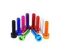 10pcs DIN912 Aluminum Screw M3 M4 M5 M6 Anodized Colourful Aluminum Hex Hexagon Socket cap Head Machine Screw Bolts (Color : Gold, Size : M4x12)
