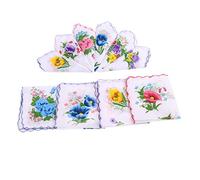10pcs Donne Fazzoletto Quadrato Fiore Hanky Della Festa Nuziale