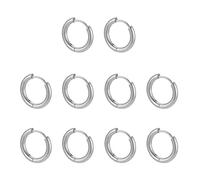 10Pcs Donne Orecchini Uomini Punk Hiphop Regali In Acciaio Inox Allergia Resistente Cerchio Huggie Piercing Huggie Orecchino Ad Cerchio Per Le Donne, 2.5x14mm, come descritto, come descritto