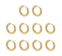 10Pcs Donne Orecchini Uomini Punk Hiphop Regali In Acciaio Inox Allergia Resistente Cerchio Huggie Piercing Huggie Orecchino Ad Cerchio Per Le Donne, 2.5x20mm, come descritto, come descritto